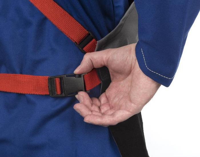 Schweißerschürze Arc Knight® WELDAS 38-4442 Größe 60x107cm m.Hosenträger ELMAG-3