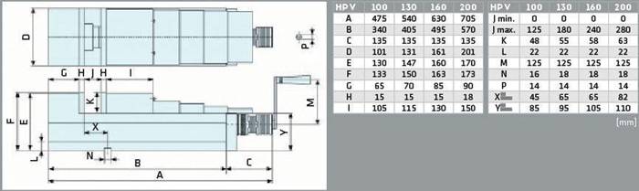 CNC-Schraubstock HP 130 V Spannkraft 46 KN hydraulisch ELMAG-1