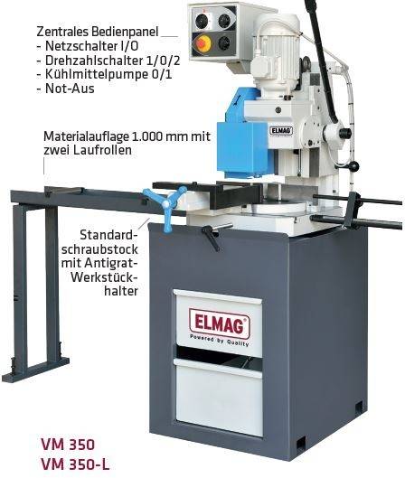 Metallkreissäge VM 350-L Sägeblatt-D.350mm Leistung 1500/2200W ELMAG-1