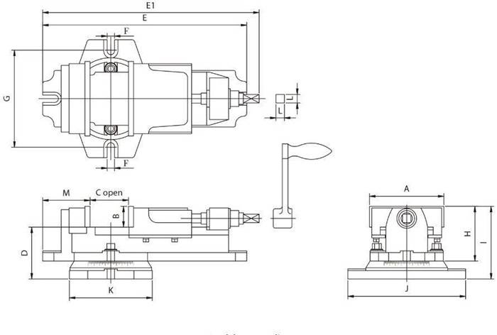 Maschinenschraubstock PROFI 4Zoll inkl. Drehteller ELMAG-1