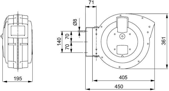 ELMAG Autom. Kabelaufroller H07RN-F ROLL MAJOR PLUS 400/15, 5x2,5mm (max. 2800 bzw. 5000 Watt)-1