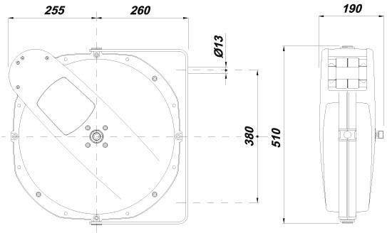 Schlauchaufroller ROLL AIR INDUSTRIE 21 Schlauchlänge 21m Schlauch-D.10x15mm-2