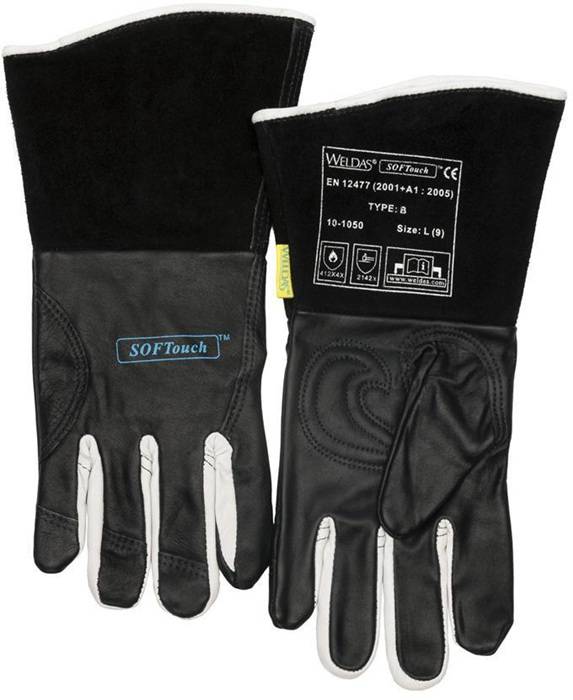 Schweißerhandschuhe WELDAS 10-1050 Größe M Leder PSA-Kategorie II ELMAG-0