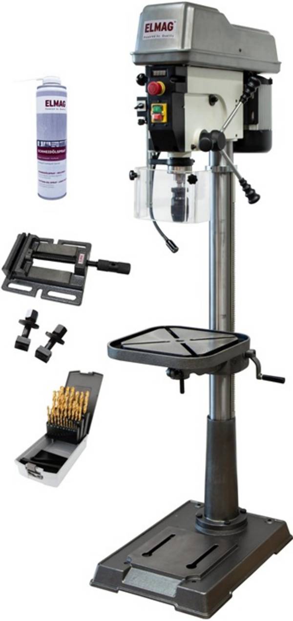 Säulenbohrmaschine KBM 25 S VARIO Leist.1500W MK3 SET-Aktion Bohrtischhub 475mm