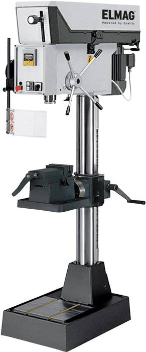 ELMAG PREMIUM Highspeed-Säulenbohrmaschine Modell R32VS PGM inkl. schwenkbarem Schraubstocktisch-0