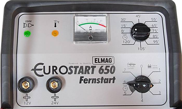 Lade-Startgerät EUROSTART 650 Fernstart Spannung 230V 230/50 (Schuko) ELMAG-1