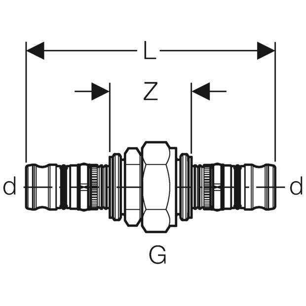 GEBERIT Mepla Verschraubung Rg d26-2