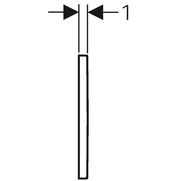 Geberit Betätigungsplatte Omega20, 2-Mengen-Spülung, Kunststoff, Weiß/Chrom-3