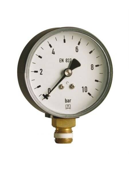 AFRISO Rohrfedermanometer RF 100 0/10bar G1/2B rad Kl.2,5-2
