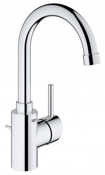 Grohe Concetto Einhand-Waschtischbatterie, L-Size, Bogenauslauf, Chrom, 32629002-4