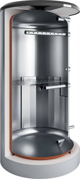 Bosch Pufferspeicher Stora BH 1000-6 ERZ 1B, 965L, für Wärmepumpen, 2295x1030mm, Silber-5
