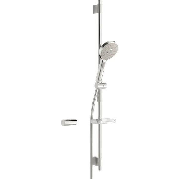 Hansa ActiveJet Wandstangengarnitur 8437 3-strahlig Chrom/Hellgrau-3