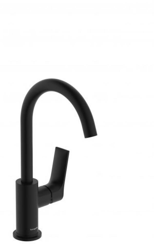 HANSGROHE Waschtischmischer 210 Zebris Schwenkauslauf m.Zugstange mattschwarz