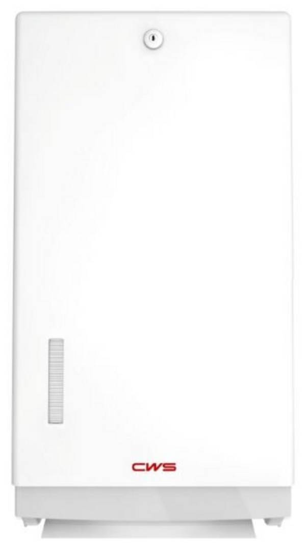 CWS Paradise Paper Faltpapierspender Universal mit Schloss, Weiß