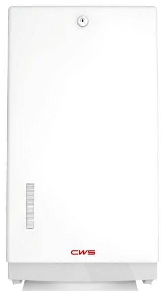 CWS Paradise Paper Faltpapierspender Universal mit Schloss, Weiß-0