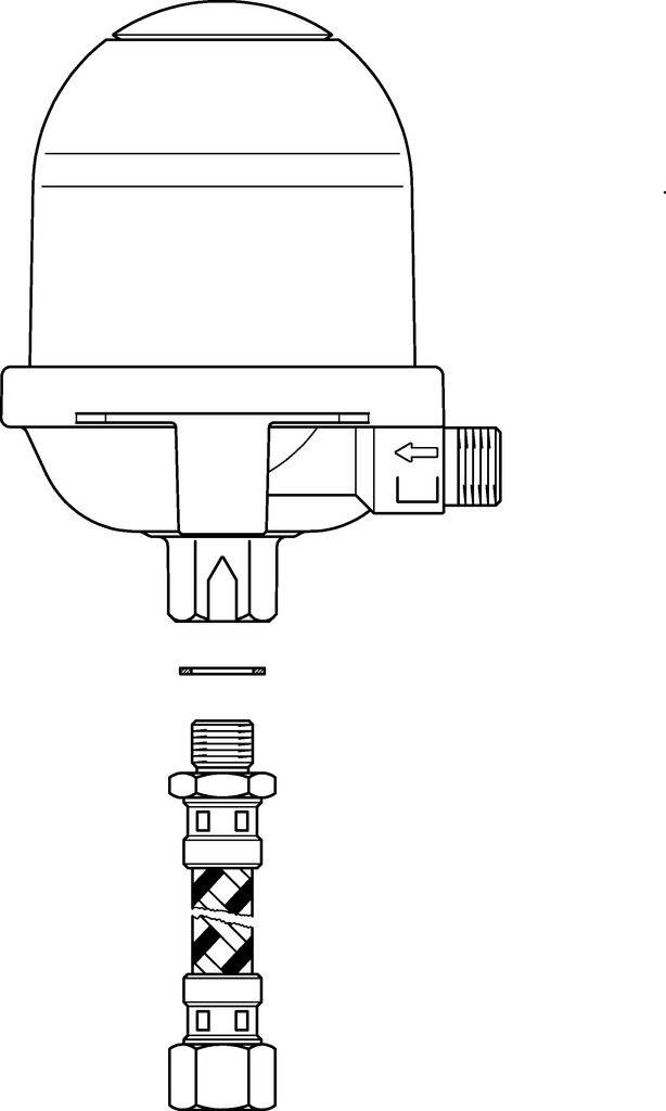 OVENTROP Heizölentlüfter "Toc-Uno-A" 1/4"IG x 3/8"AG incl. Schlauchleitung-1