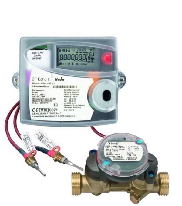 ALLMESS Haus- und Gewerbewärmezähler Kom CF-E II Qp2,5 THF50 DN20 1"X130