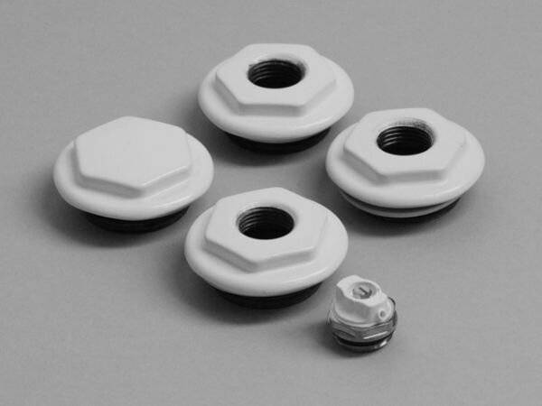 BEMM Stopfenset 5/4x1/2 2 x R, 1 x blind L, 1 x L, Weiß 9016-0