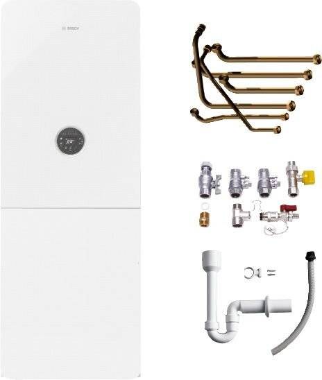 Bosch Gas-Brennwert-Basic-Paket Condens Bopa GC-B5301, GC5300i WM 17/100S, 17kW, waagerechter Anschluss, Basis-Modul CS-1