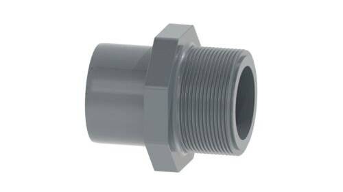 Georg Fischer GF Übergangs-Muffennippel, PVC-U, d 50/63x2" AG, 1 Stk.-0