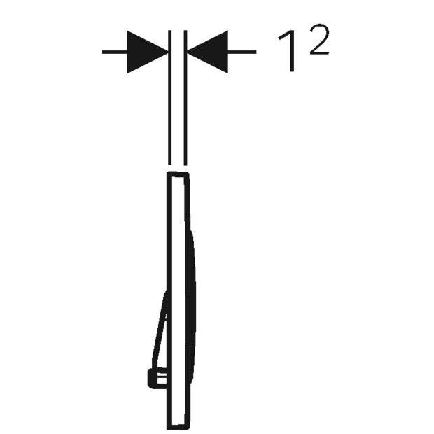 Geberit Drückerplatte Sigma20 mit 2-Mengen-Spülung, Weiß, Hochglanz verchromt, 115882KJ1-2