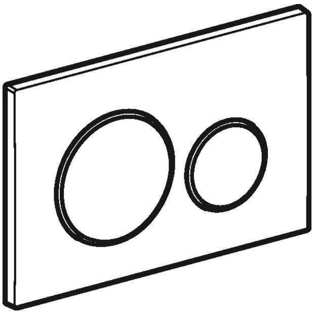 Geberit Drückerplatte Sigma20 mit 2-Mengen-Spülung, Weiß, Hochglanz verchromt, 115882KJ1-3