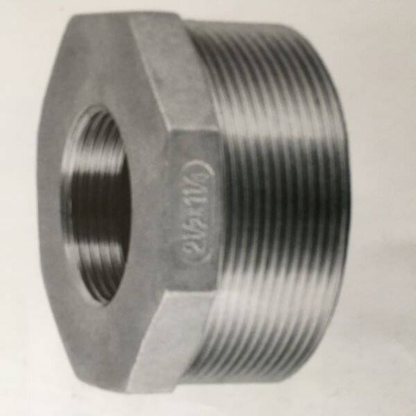 INDUSTRIE Edelstahl-Gewindefitting 1.4408 325 - Reduziernippel 3" x 21/2-0
