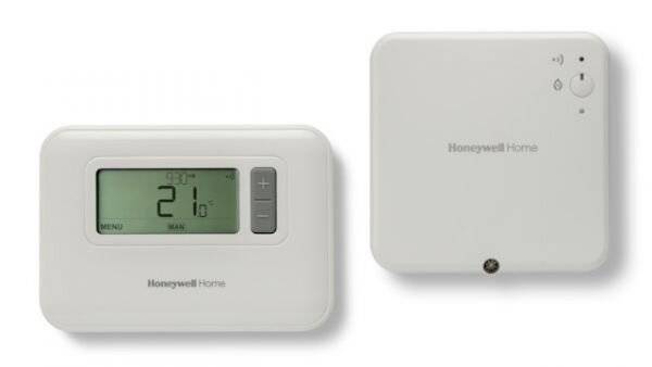 Resideo Raumthermostat T3R per Funk auf Empfängerbox, Weiß-1