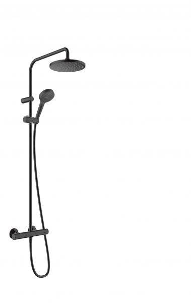 HG Showerpipe VERNIS Blend 200 1jet mit Brausethermostat mattschwarz-2