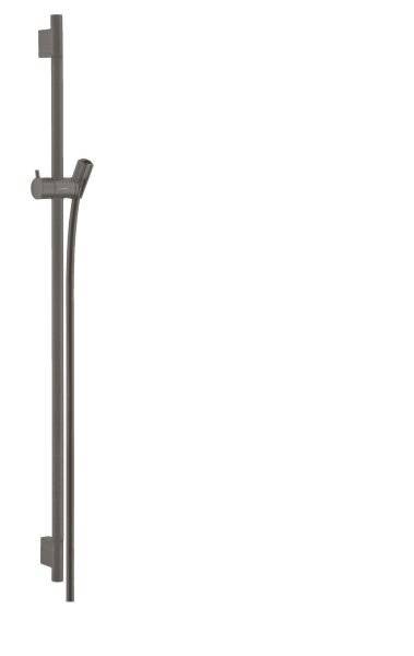 hansgrohe Unica Brausestange S Puro 1008mm Schwarz/Chrom gebürstet mit Isiflex Brauseschlauch 1,60m-4