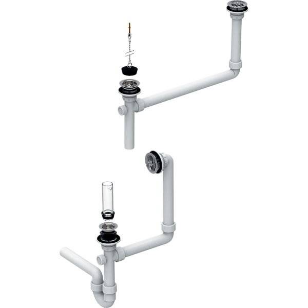 Geberit Publica Anschlussgarnitur für Gipsfangbecken Außendurchmesser 40mm-3