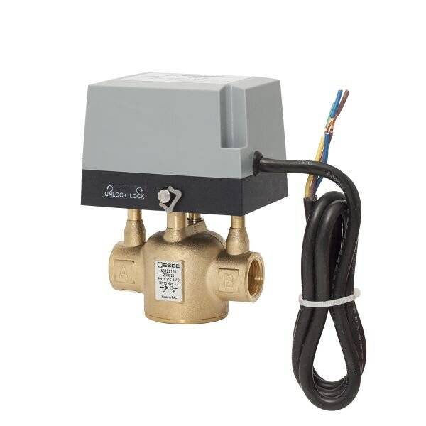 ESBE ESPE 2-Wege Zonenventil ZRS224 DN25, Kvs5.7, G1", 230VAC, 2-Pkt.-0