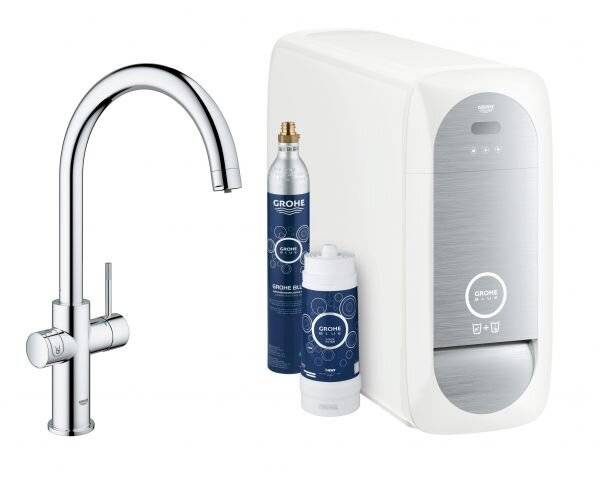 Grohe Blue Home Starterset, C-Auslauf, 1-Loch-Montage, Chrom, 31455001-4