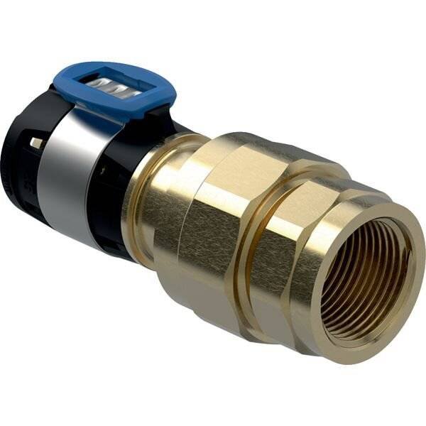 Geberit GE FlowFit, Übergangsverschraubung, Siliziumbronze, mit Innengewinde, d40mm x Rp1 1/2, 1 Stk.