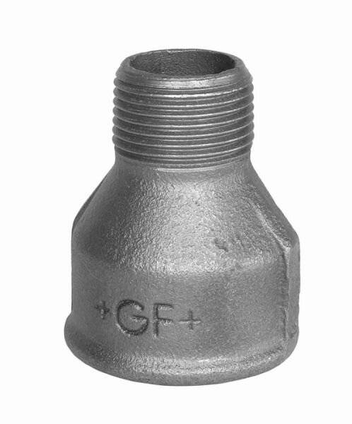 INDUSTRIE Temperguss-Muffennippel Nr.246 21/2 x 11/2" verzinkt-0
