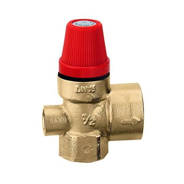 CALEFFI Membran-Sicherheitsventil 1/2" x 2,5 bar mit Manometer