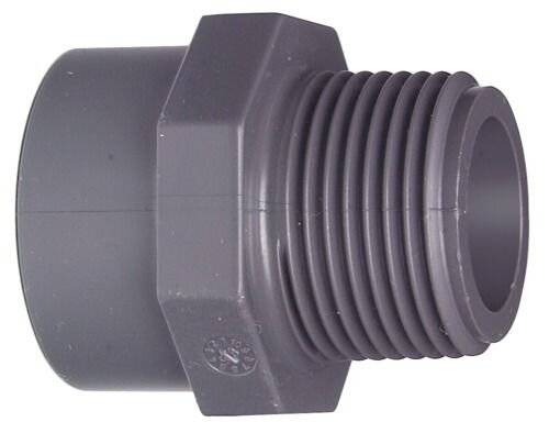 Georg Fischer GF Übergangs-Muffennippel, PVC-U, d 40x5/4" AG, 1 Stk.-0