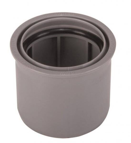 AIRFIT Superkurz-Reduzierstück DN 50x40 aus PP, grau-0