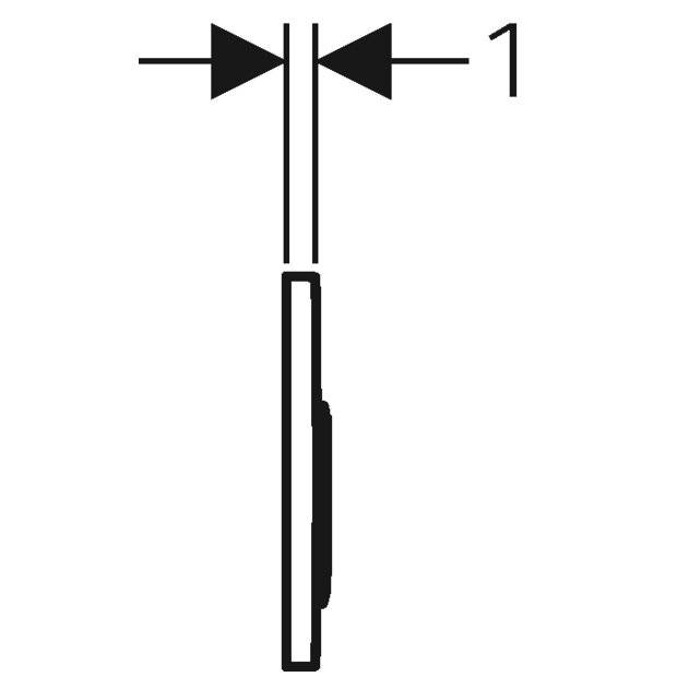 Geberit Betätigungsplatte Omega20, 2-Mengen-Spülung, Kunststoff, Weiß/Chrom, 115085KJ1-3
