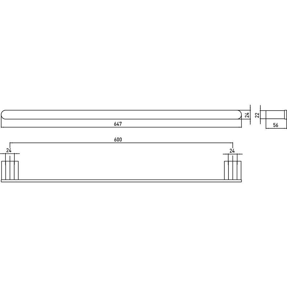 concept Badetuchhalt. concept 200 STYLE 010-7849 600mm, hochglanz-verchromt-0