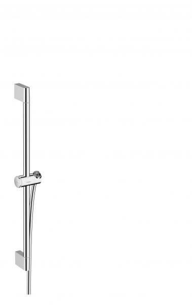 hansgrohe Unica Brausestange Pulsify S 65 cm mit Push Handbrausehalter und Isiflex Brauseschlauch 160 cm, Chrom-4