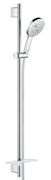 Grohe Rainshower SmartActive 130 Brausestangenset, 900mm, Silverflex 1750mm, 3 Strahlarten, Chrom, 26578000-4