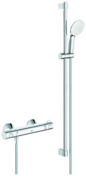 GROHE 34566002 Thermostat-Brausebatterie Grohtherm 800 Wandmontage chrom chrom-2