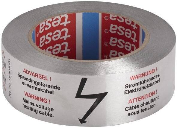 Danfoss Aluklebeband selbstklebend mit Warnaufschrift, 38mm, 50m lang, maximal 160 Grad C, 088L0409-4