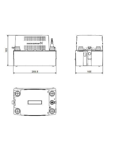 GRUNDFOS Kondensathebeanlage CONLIFT1 230V 0,075kW 2m Kabel-1