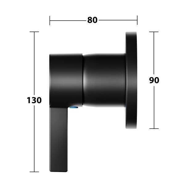 Keuco Ixmo Pure Einhebelmischer Unterputz, Rosette rund, Schwarz matt, 59551379501-4
