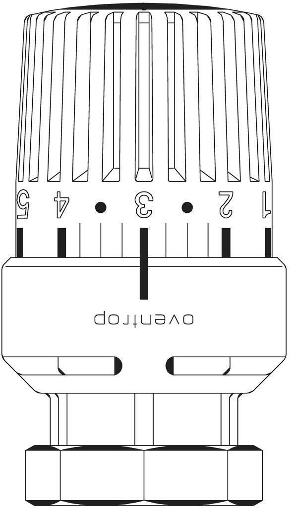 OVENTROP Thermostat "Uni LV" 7-28 C, 0 * 1-5, Flüssig-Fühler, weiß-1