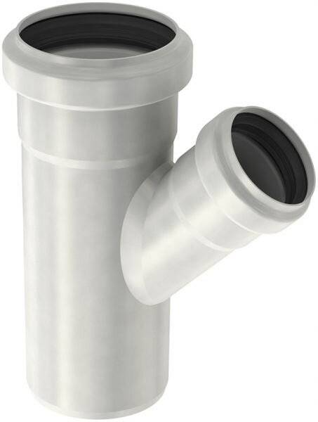 ACO PASSAVANT Einfachabzweig Red. PIPE d110x75x45 Grad (400671)-0