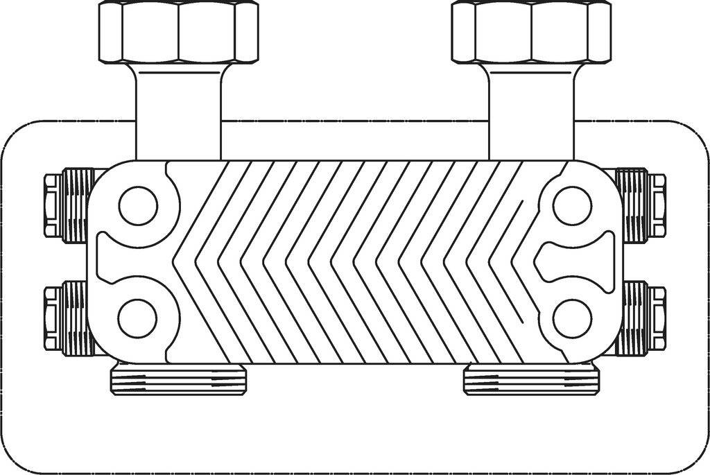 OVENTROP Wärmeübertrager "Regumat" 14 Platten bis 14 KW-1
