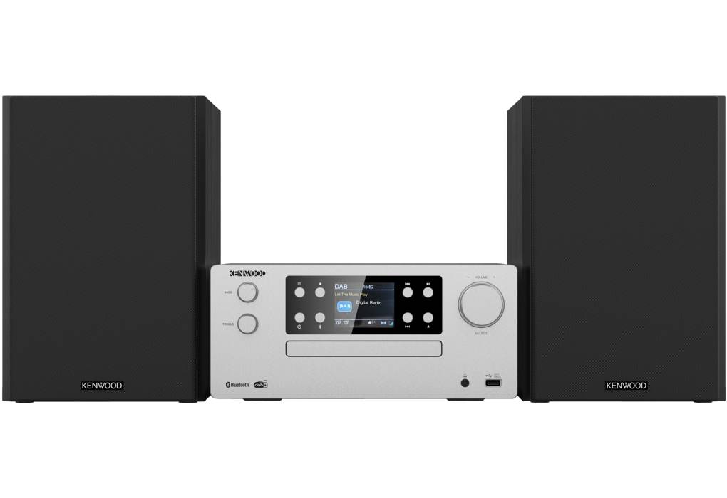 KENWOOD - M-925DAB-S - Heim-Audio-Mikrosystem - Schwarz - Silber - 50 W - 2-Wege - 13 cm - 3 cm-4
